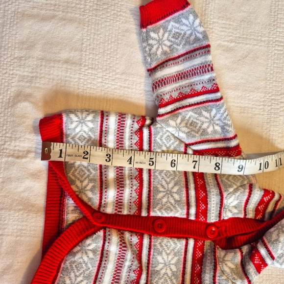 Gymboree girls size 3-6 months button up fair isle hooded cardigan VGUC - Picture 4 of 6